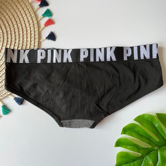 Victoria’s Secret PINK Logo Hipster Panty Gray Large NEW Rare - Picture 3 of 3